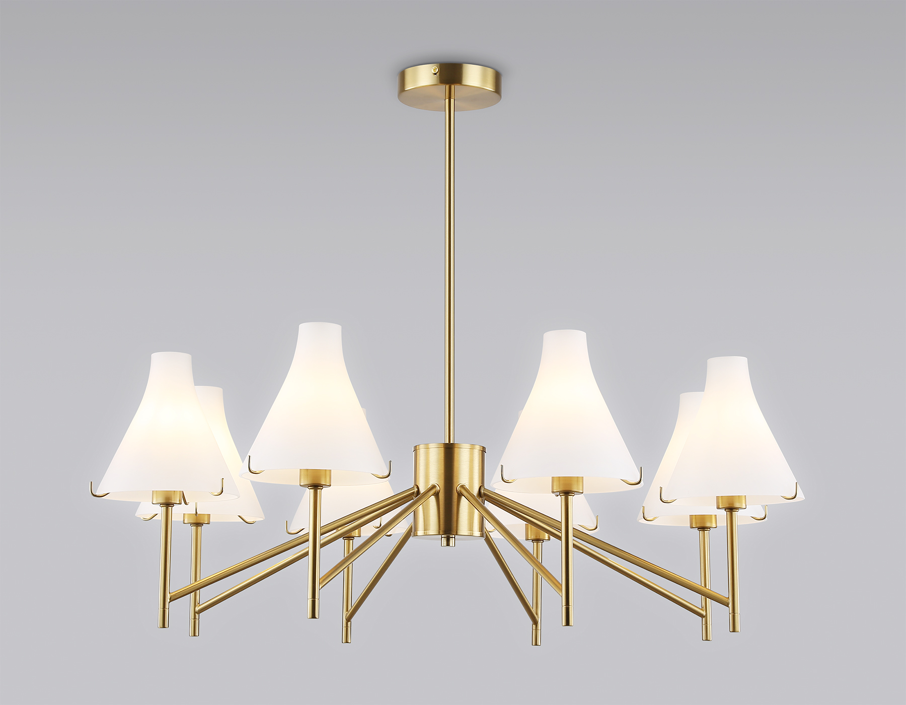 LH57135/8 BS/FR латунь/белый матовый E14/8 max 40W D800*650