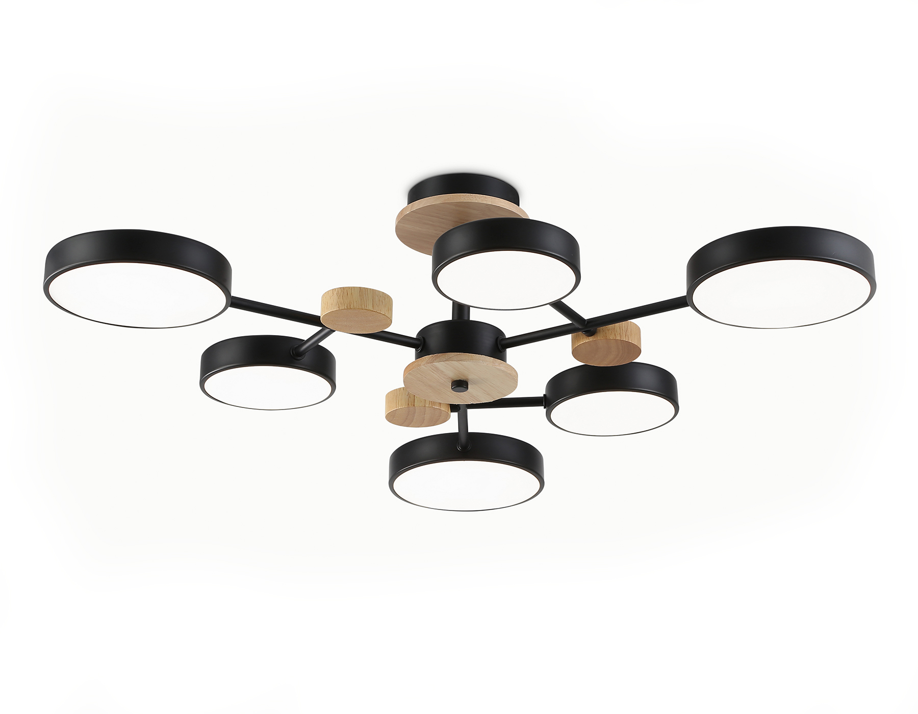 FL4863/6 BK/WD черный/дерево 90W 3000-6000K D750*180 (без ПДУ)