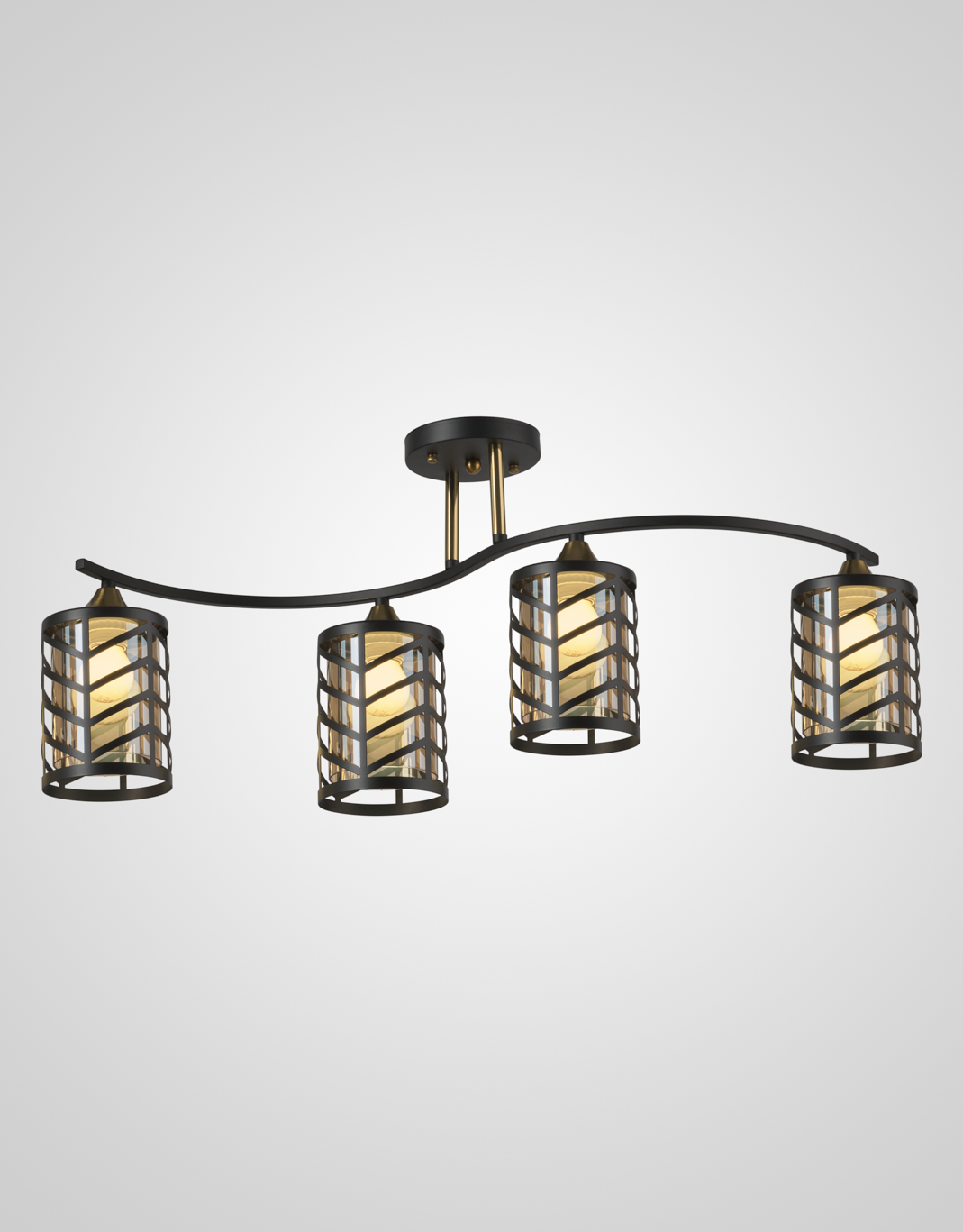 Потолочная люстра SL3501-4 BK+GD 000065846