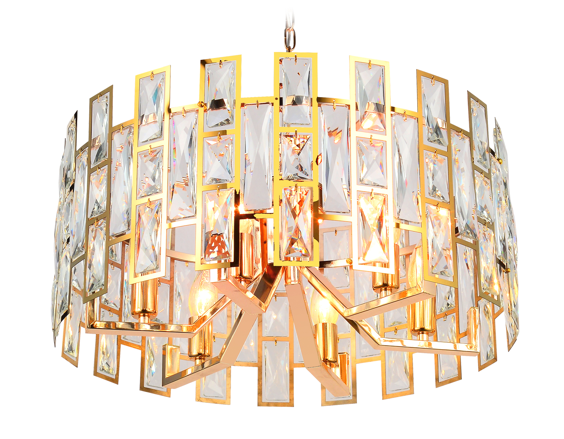 TR5061/6 GD/CL золото/прозрачный E14/6 max 40W D500*938