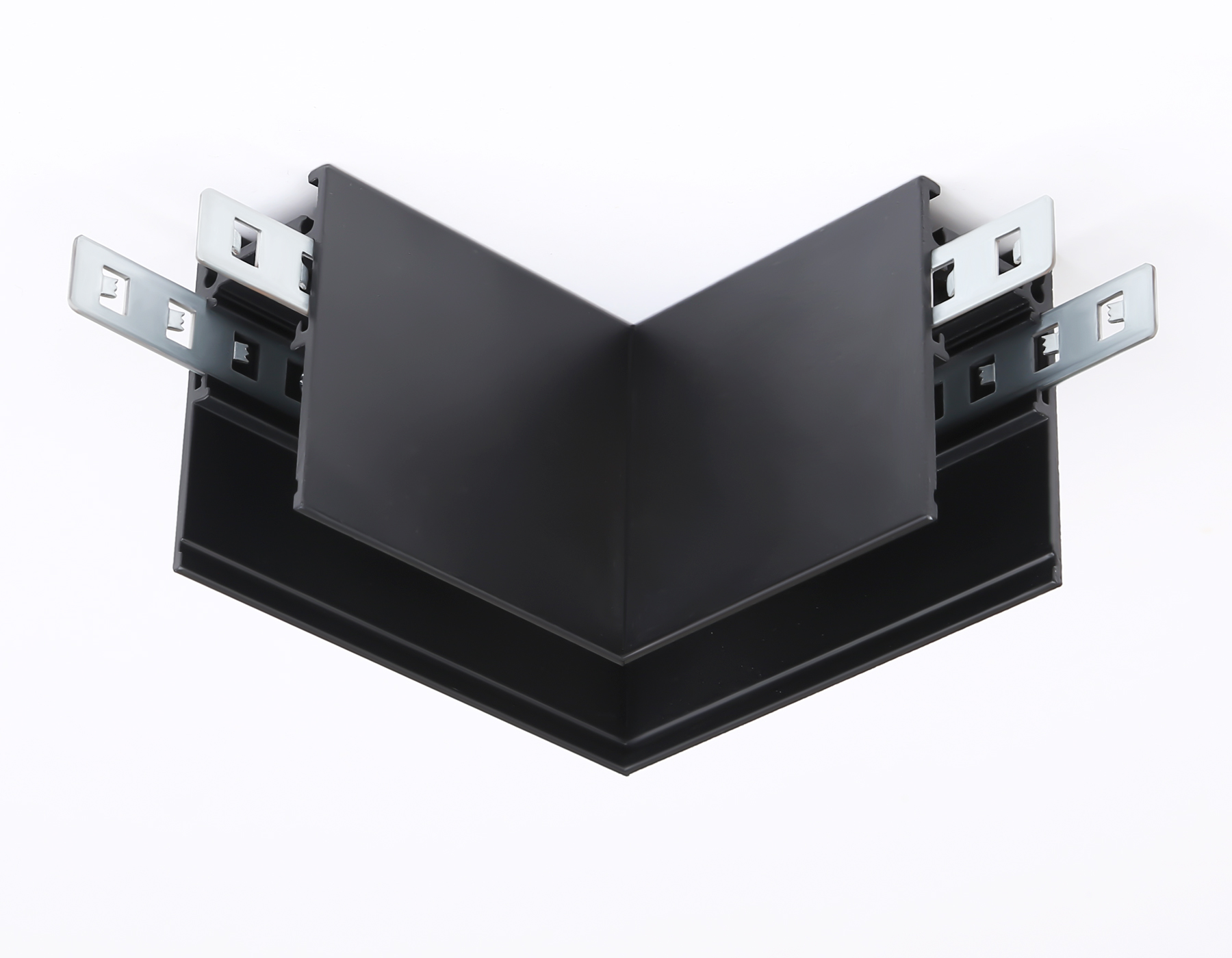 GL3372 BK черный коннектор угловой для накладного шинопровода 85*85*H53.7