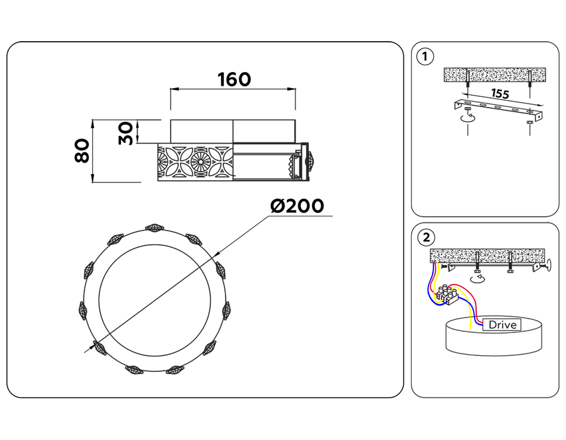 FA9420 WH/CH белый/хром 3000K 16W D200*80