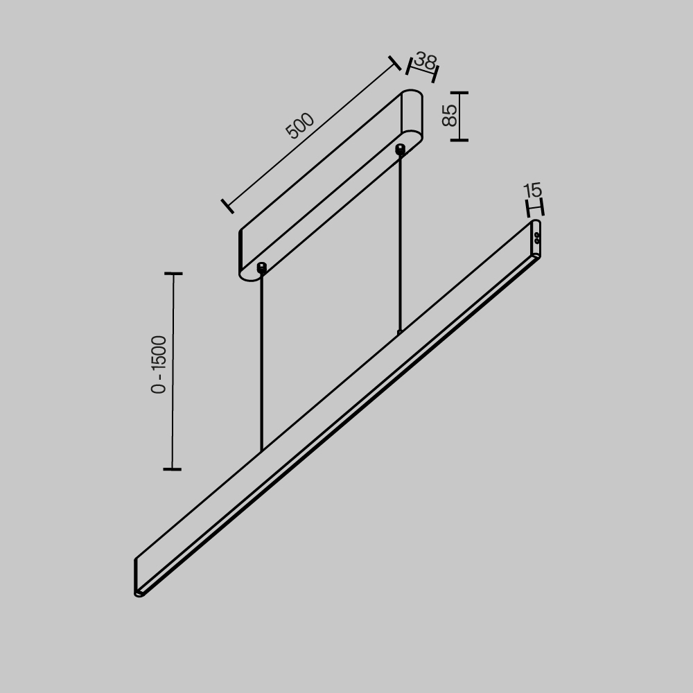 Подвесной светильник Technical P109PL-36W2.7-6K-BS