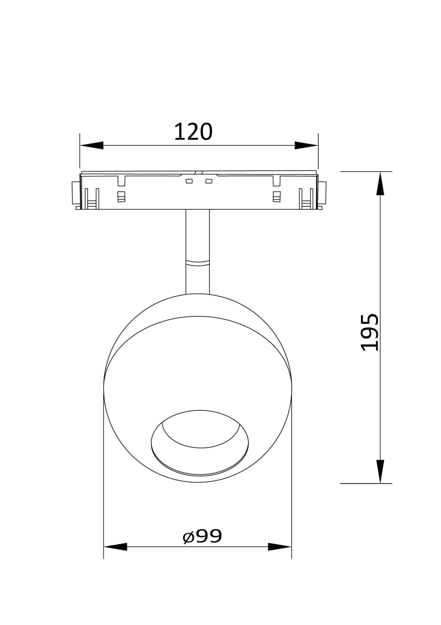 Трековый светильник Technical TR028-2-15W3K-B