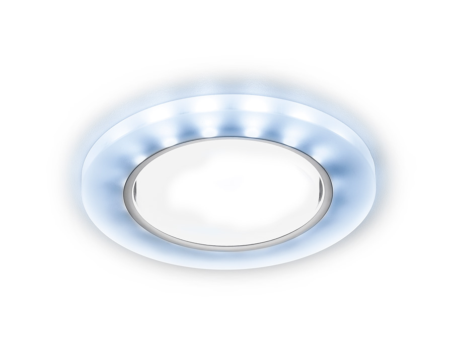 G214 CL/CH/CLD хром/прозрачный GX53+3W(LED COLD)