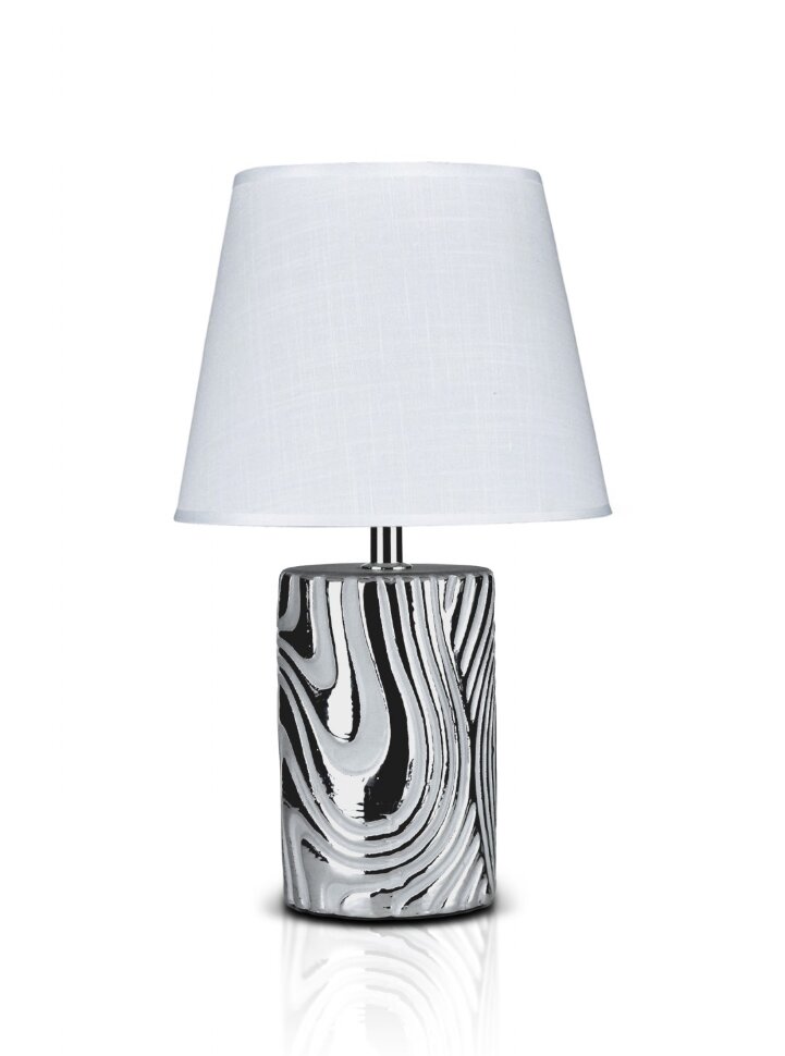 К-ES031 Sliver+White shade H33см (24) светильник настольный
