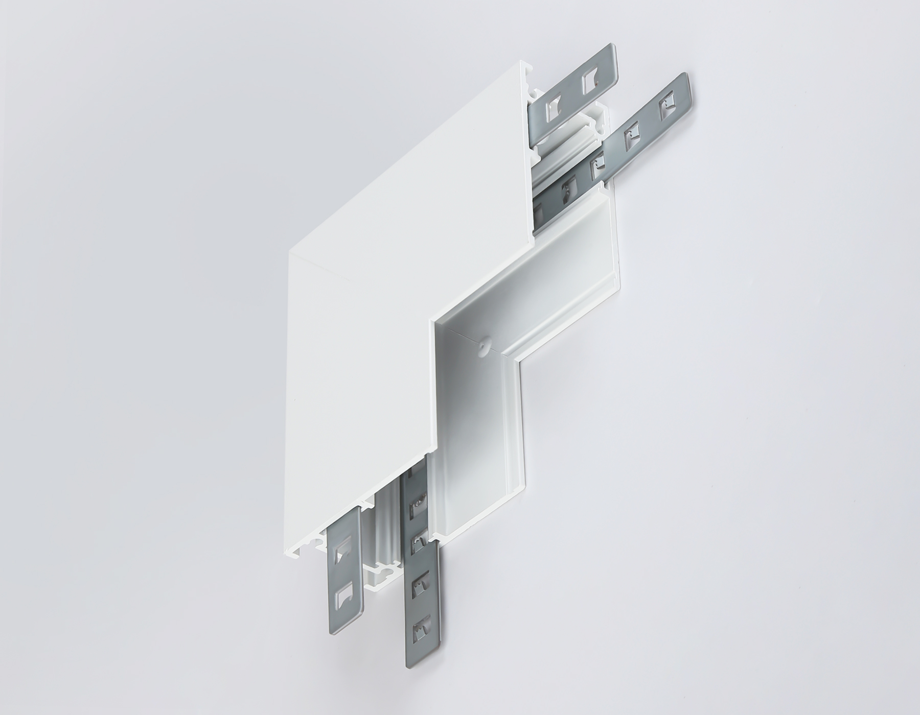 GL3377 WH белый коннектор угловой внутренний для накладного шинопровода 85*85*H26.9