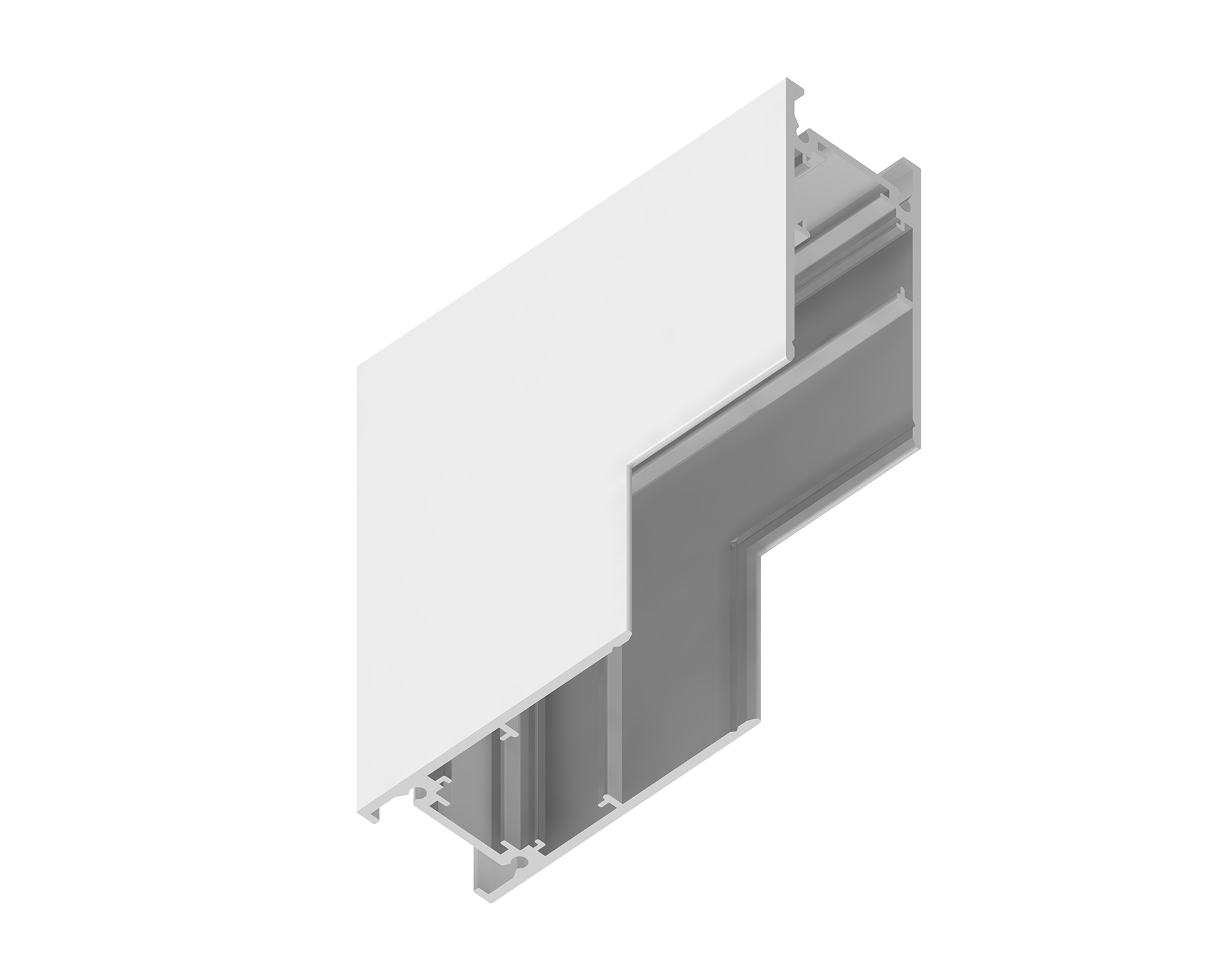 GL3377 WH белый коннектор угловой внутренний для накладного шинопровода 85*85*H26.9