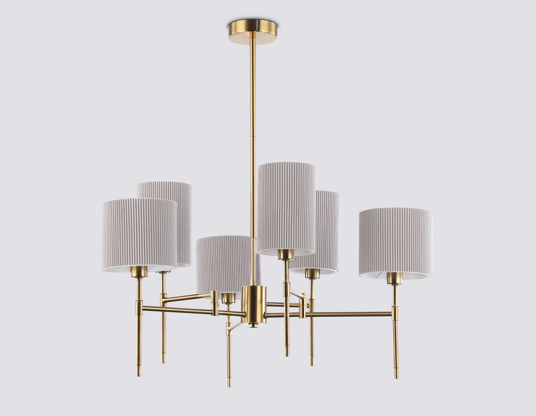 LH72381/6 BS/GR латунь/серый E14*6 max 40W D690*705