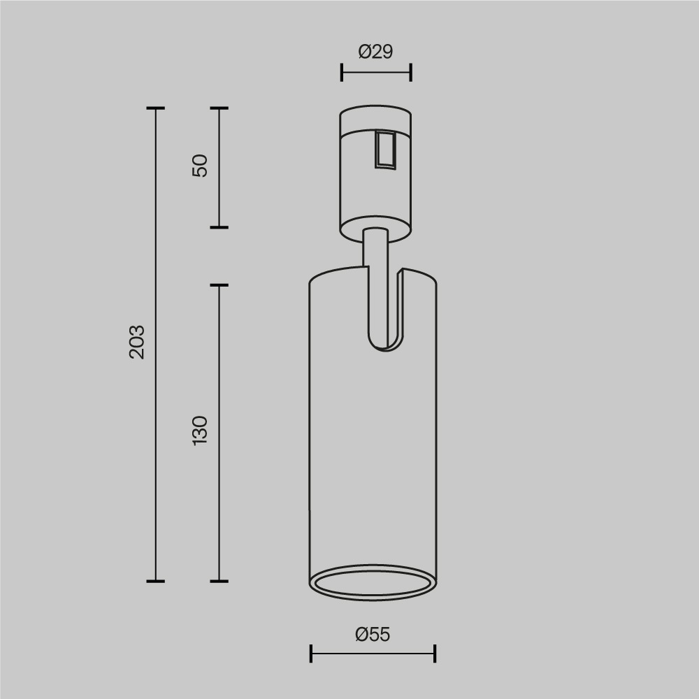 Трековый светильник Technical TR144-1-12W3K-W-PT