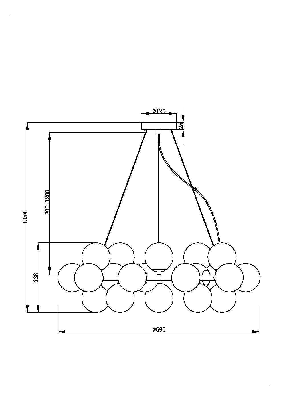 Подвесной светильник Maytoni MOD545PL-25B