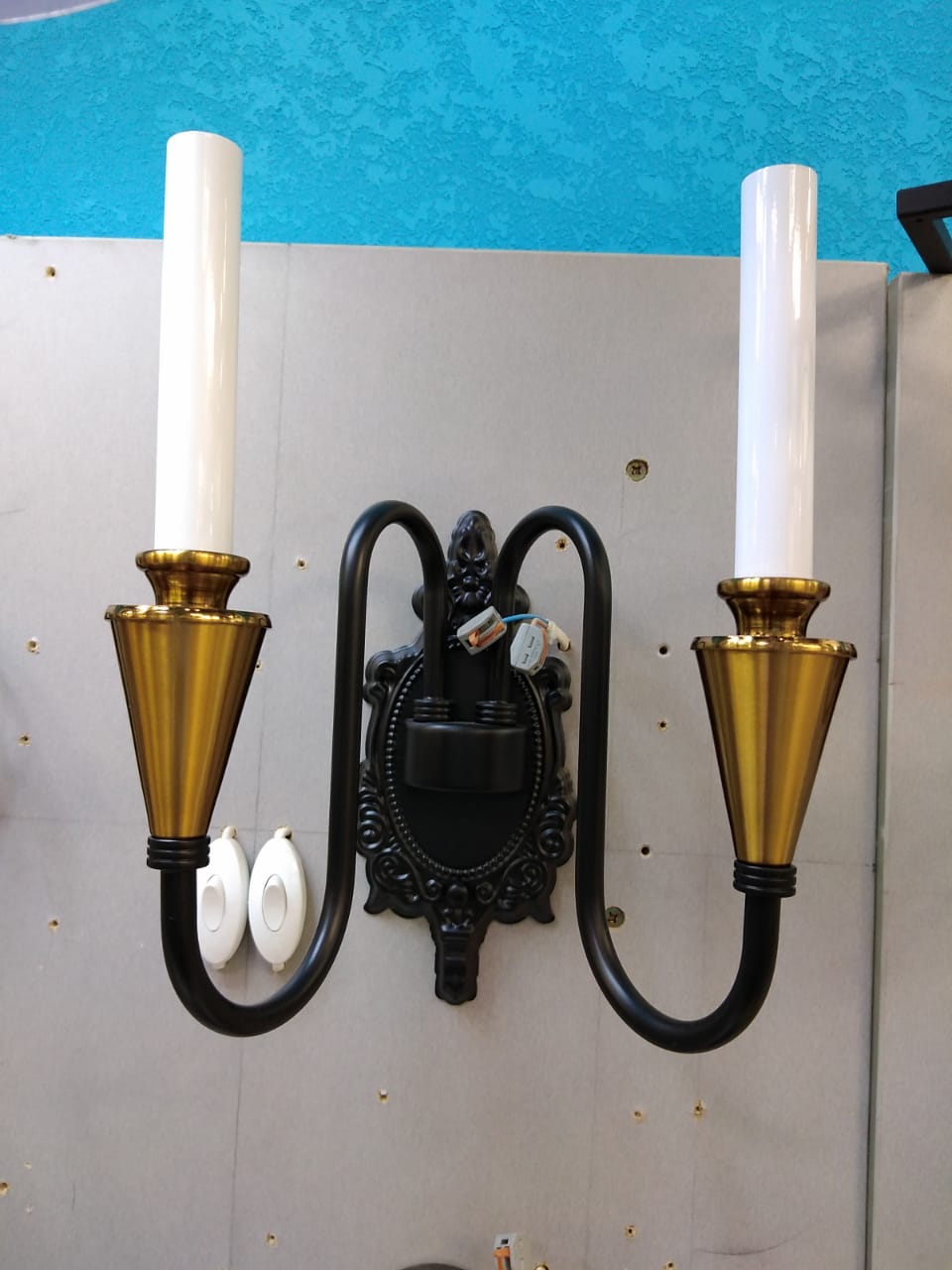 Настенный светильник PL5823-2W BK+AB 000067334