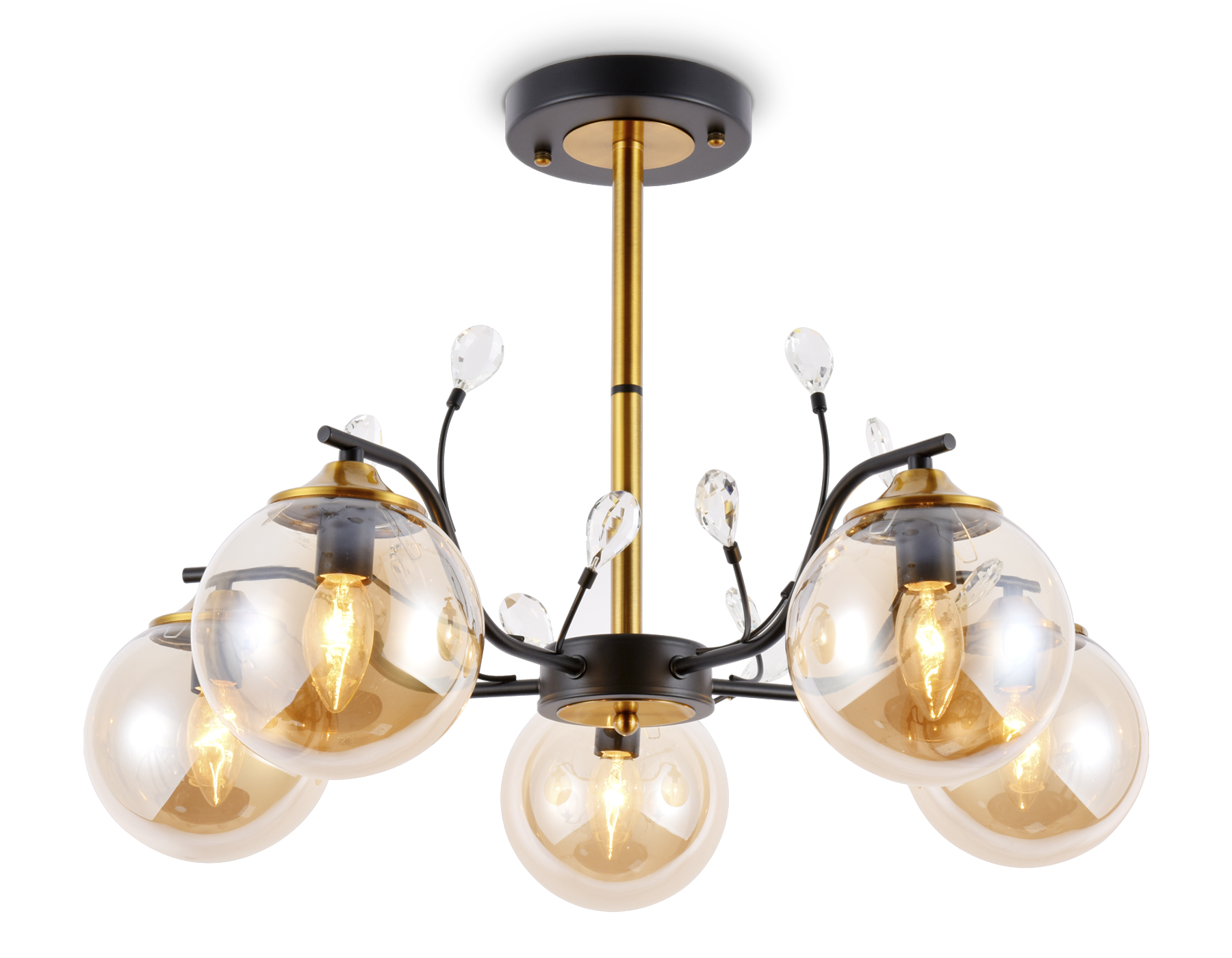 TR9072/5 BK/TI черный/янтарь E14 max 40W D620*420