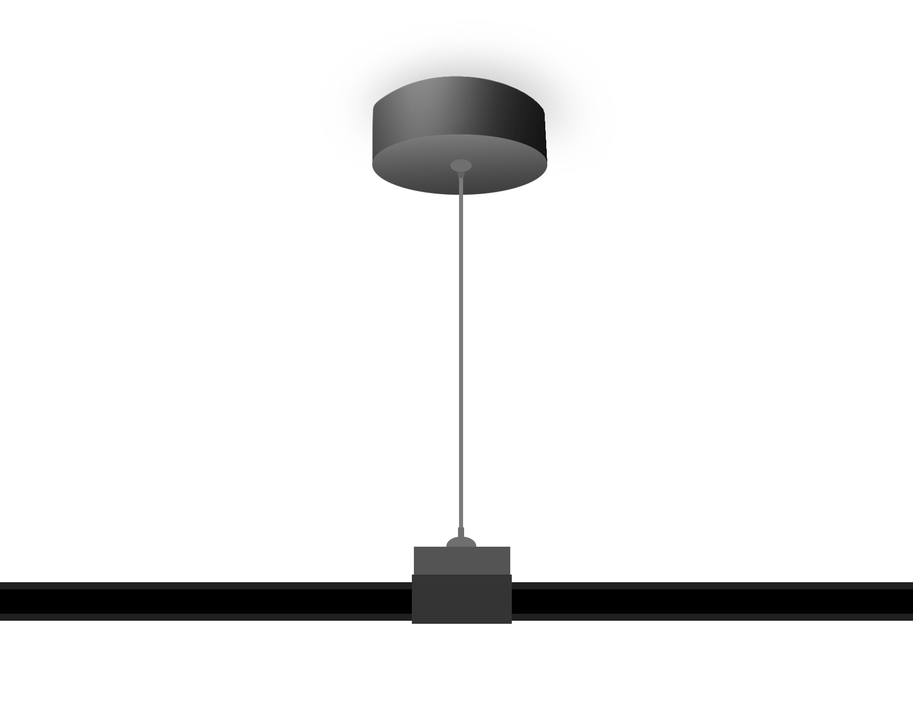 GL7033 BK черный подвес для трекового шинопровода 1 м