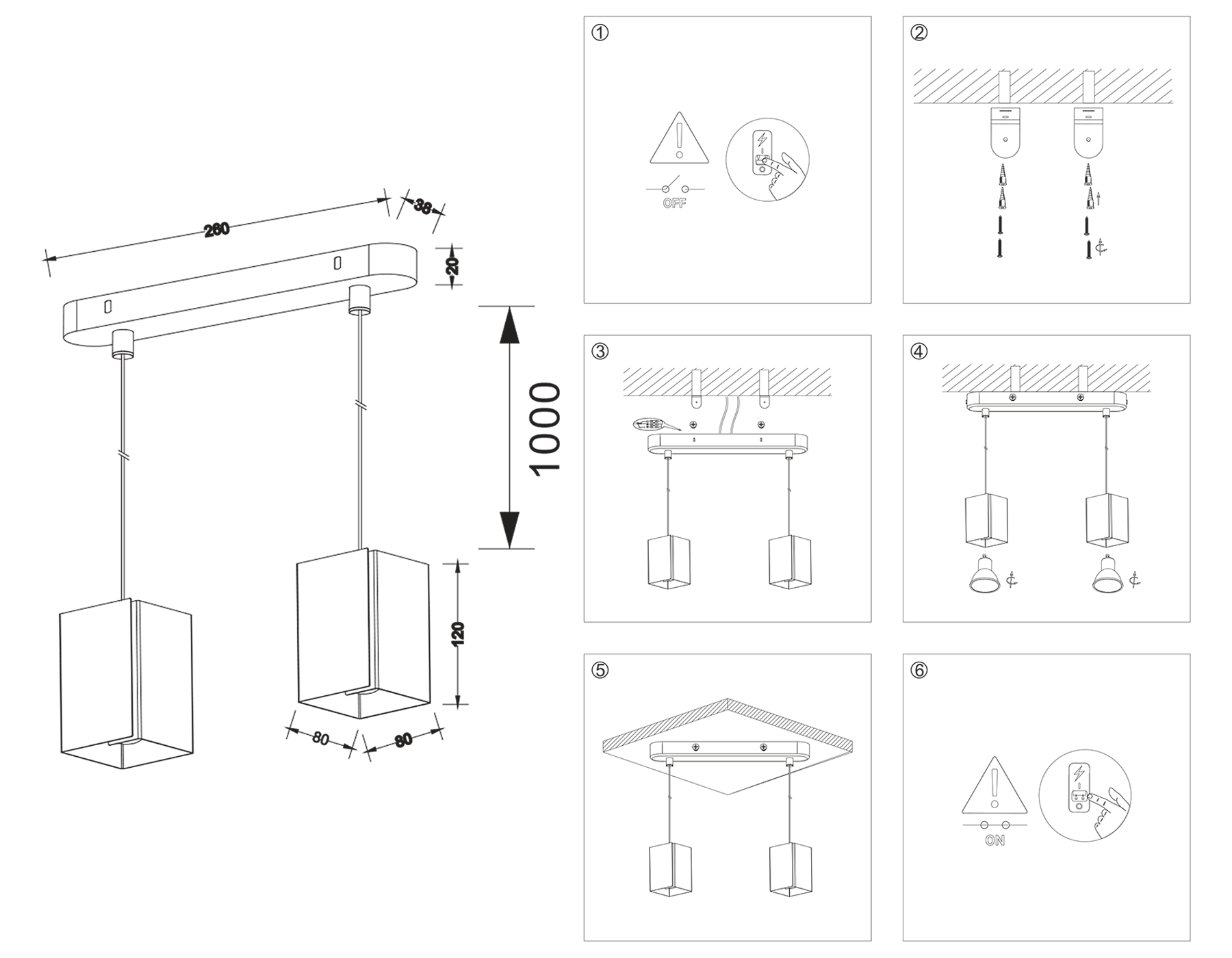 TN5131/2 WH белый E27/2 max 40W 260*80*1150
