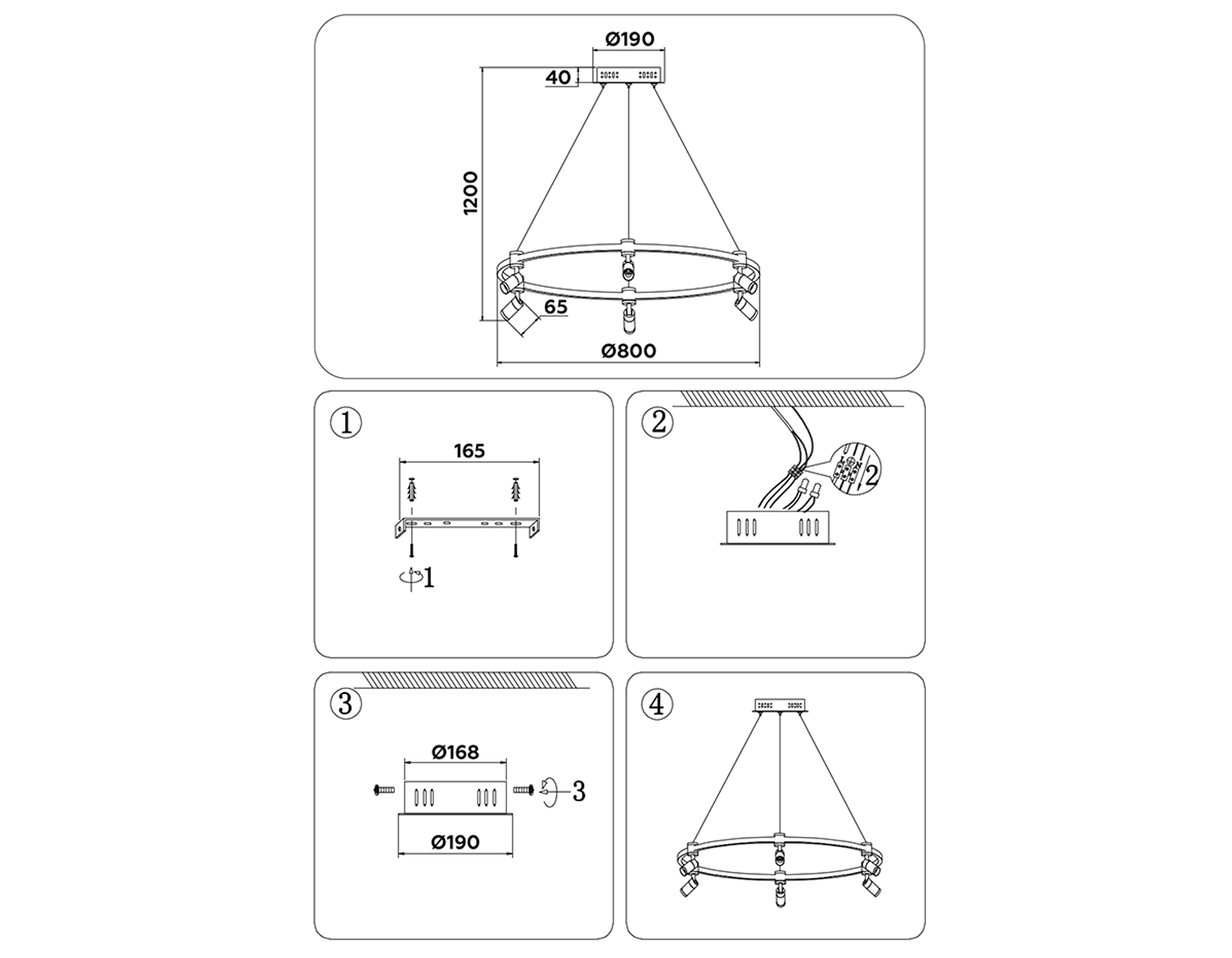 FL5297/1+6 WH белый 74W 3000K/4200K/6400K+4200K D800*1200 (ПДУ ИК)