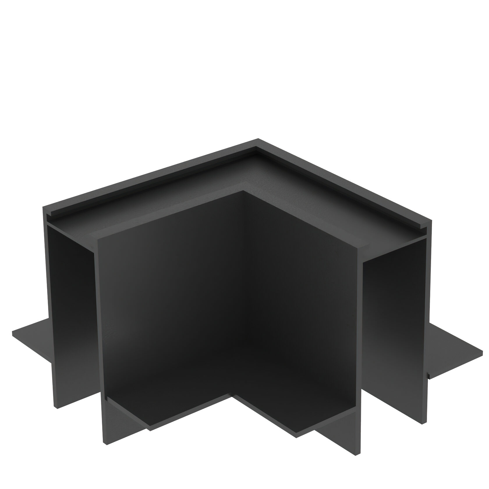 TR2112-BK Угол потолок-потолок встраиваемый под ГКЛ SMART, черный