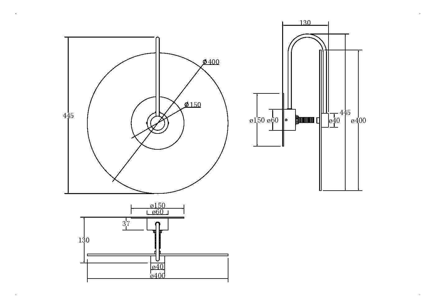 Настенный светильник (бра) Maytoni MOD305WL-01B
