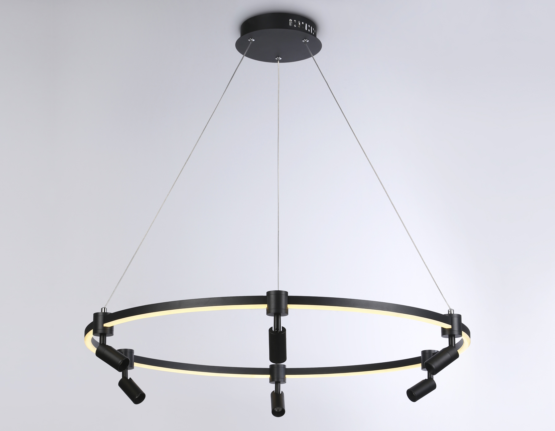 FL5299/1+6 BK черный 74W 3000K/4200K/6400K+4200K D800*1200 (ПДУ ИК)