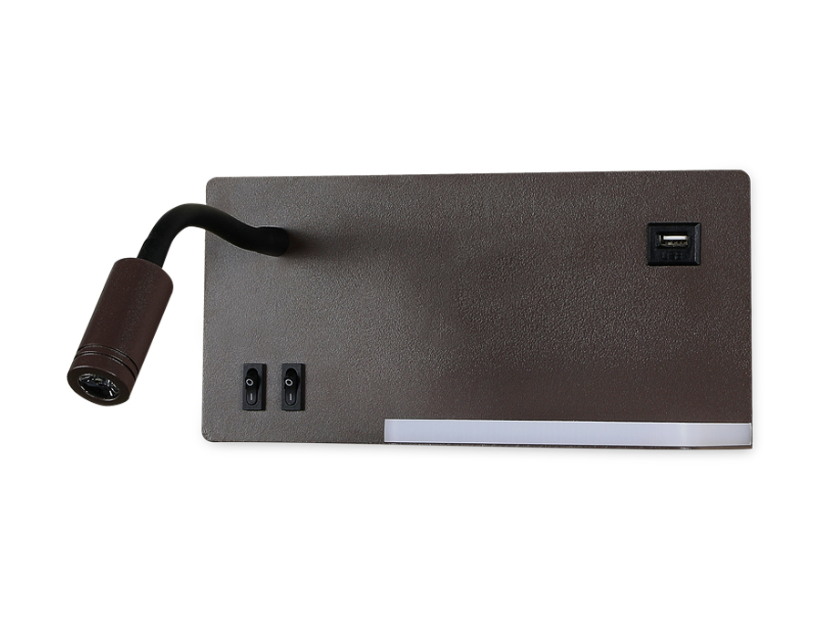 FW293 CF/BK кофе/черный LED 4200K 5W+3W 260*150*110