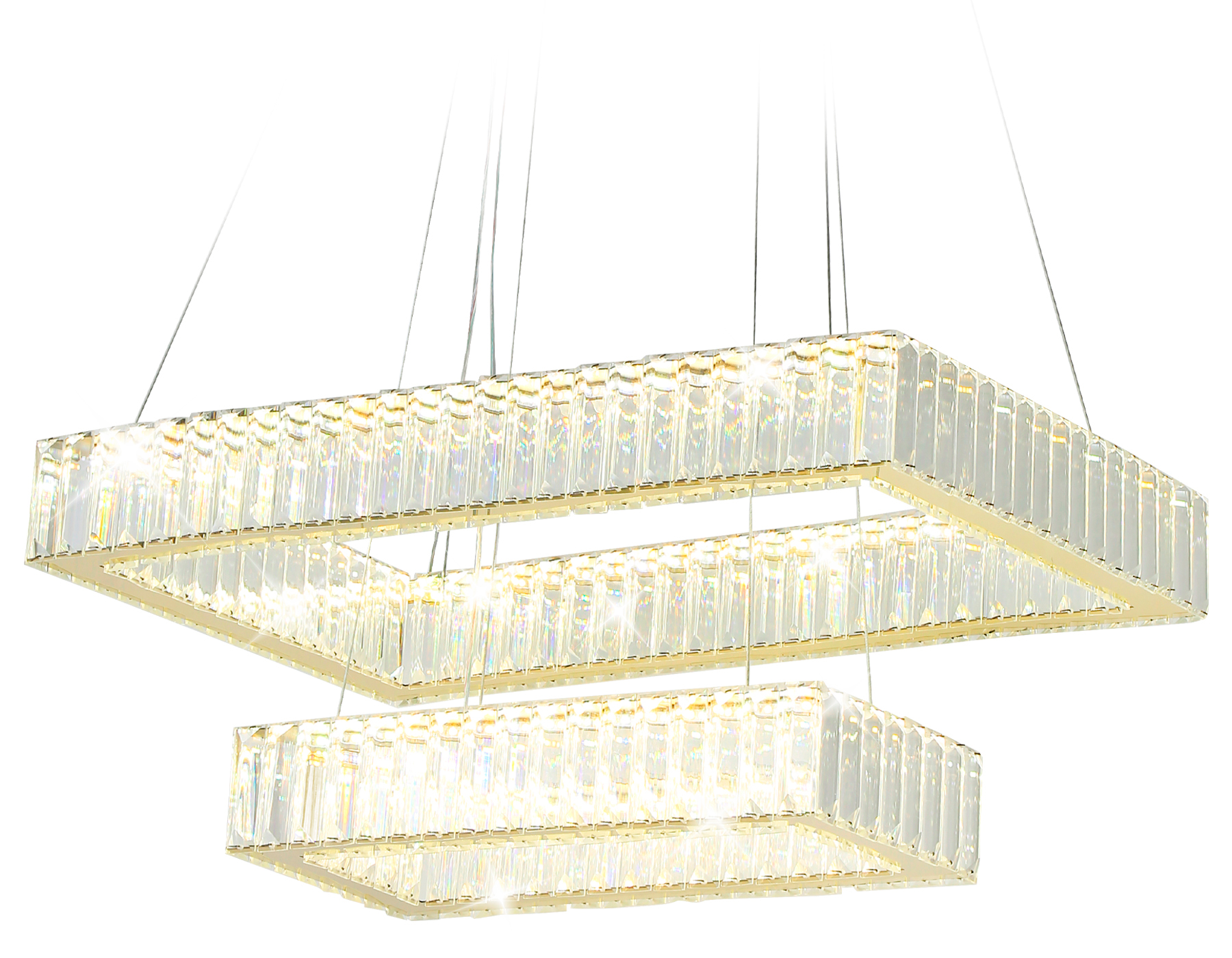 TR5007/2 GD/CL золото/прозрачный 90W 3000K/4200K/6400K 600*400*950 (Без ПДУ)