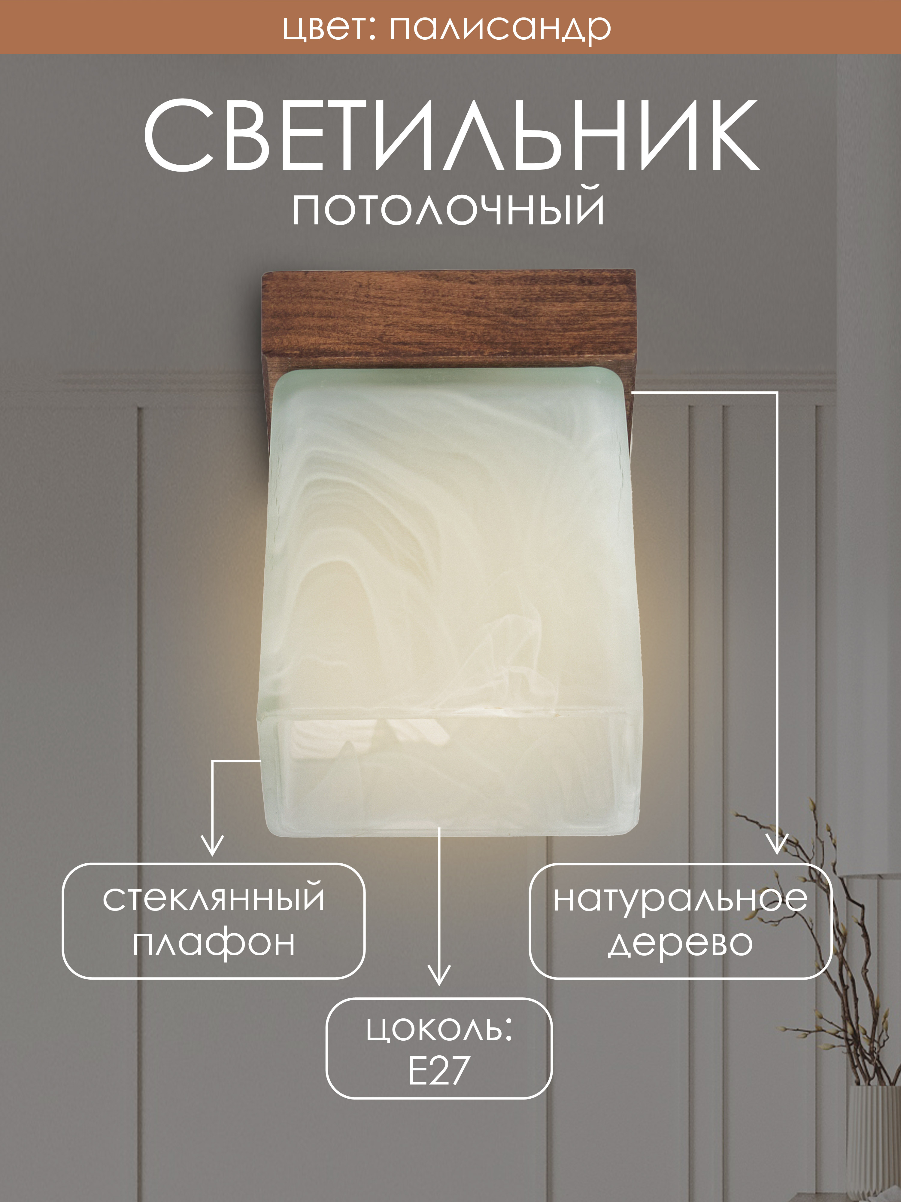 Потолочный светильник 6424-1SP PR 000036795