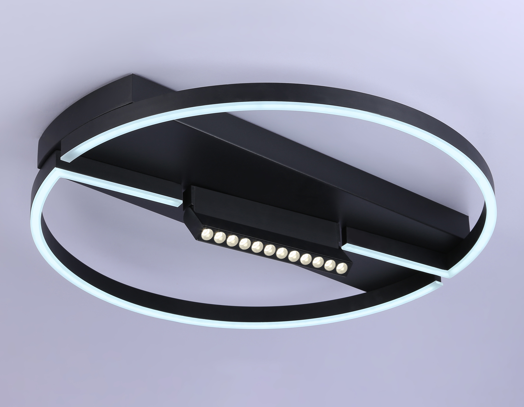 FL51460/1+1 BK черный 72W 3000K-6400K+4200K D600*110 (ПДУ РАДИО 2.4G)