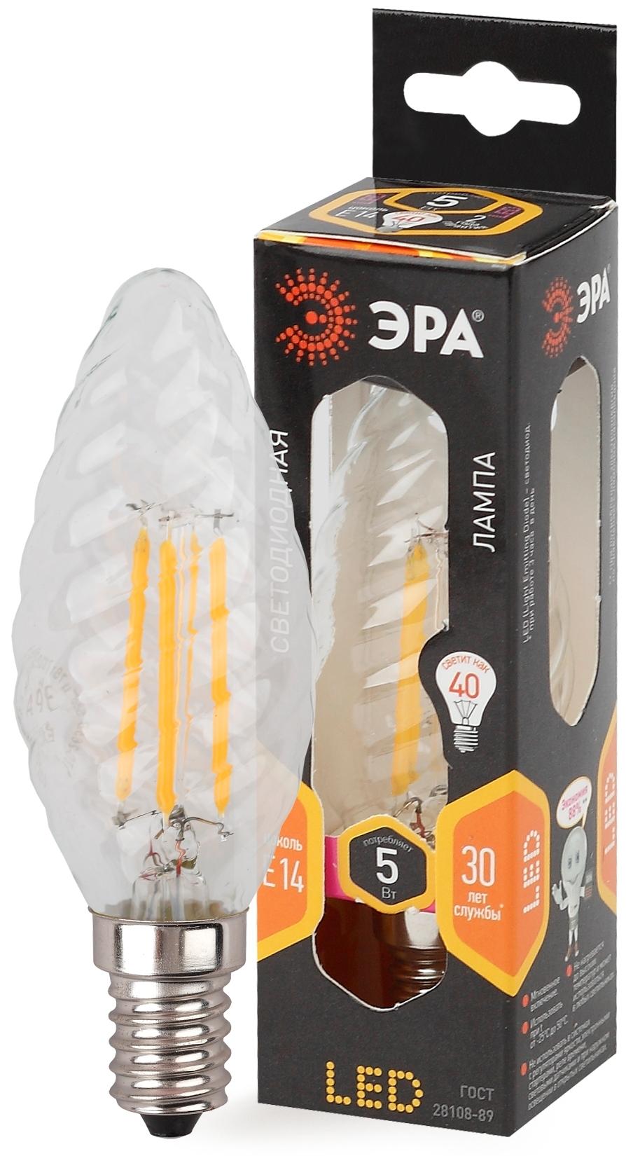 Лампа светодиодная  ЭРА F-LED BTW-5w-827-E14