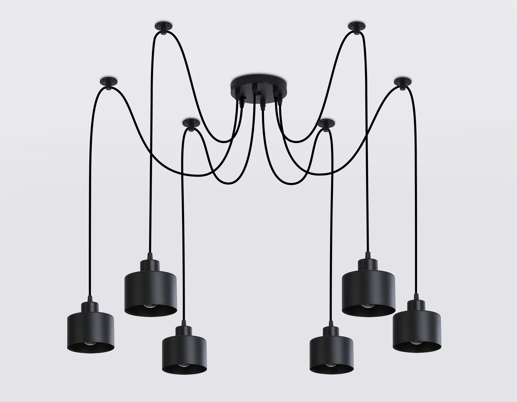 TR8132/6 BK черный E27*6 max 40W D700*800