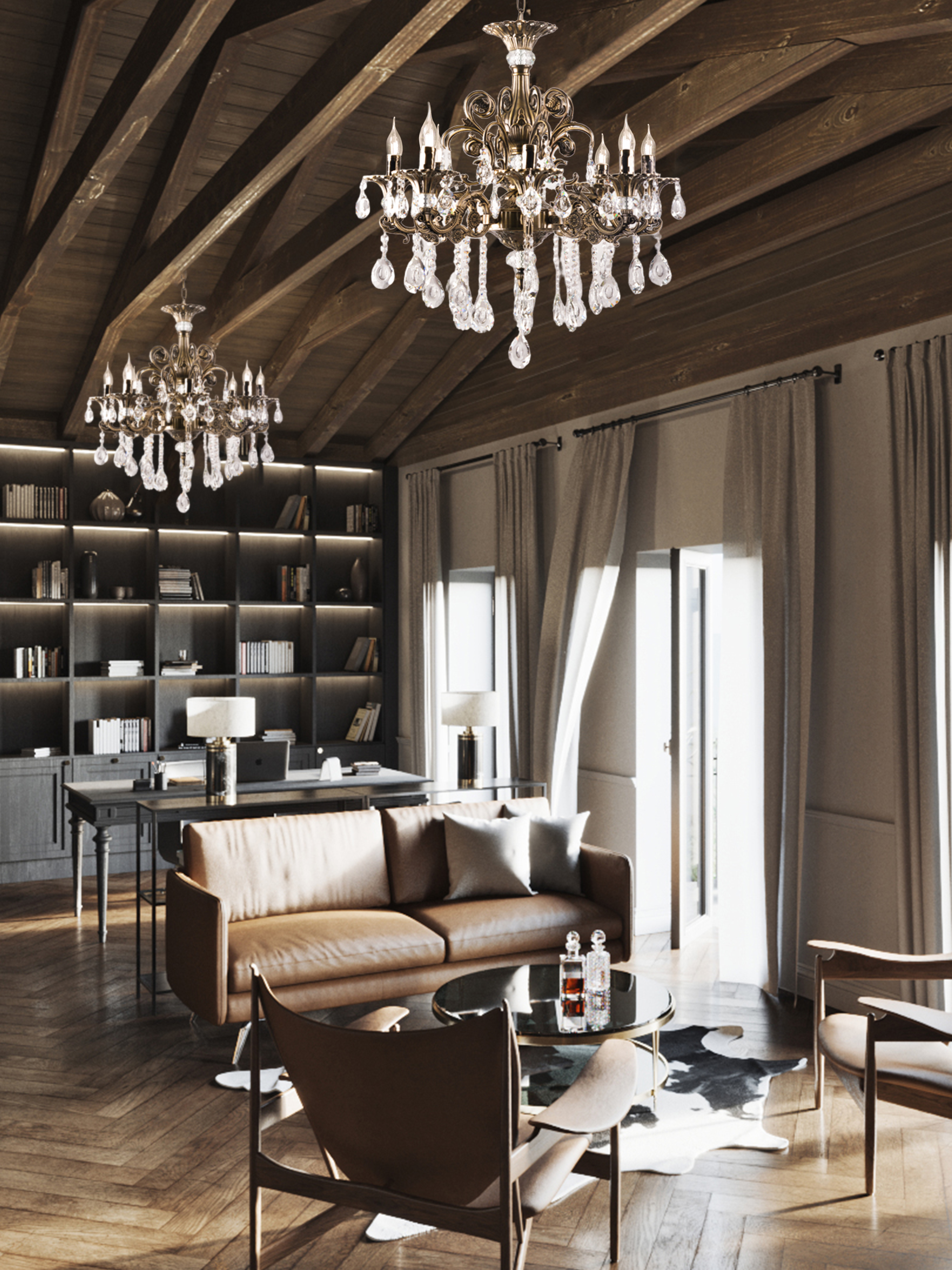 Подвесная люстра 6628A-8 AB 000026002