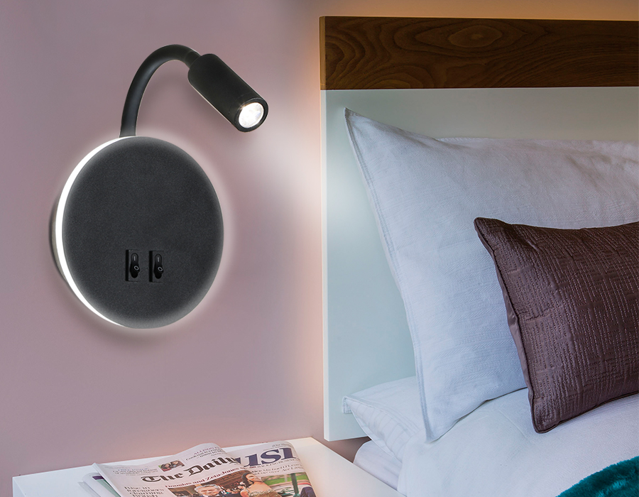 FW296 SBK черный песок LED 6400К+4200K 6W+3W D150*163