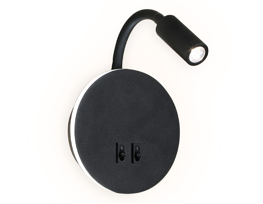 FW296 SBK черный песок LED 6400К+4200K 6W+3W D150*163