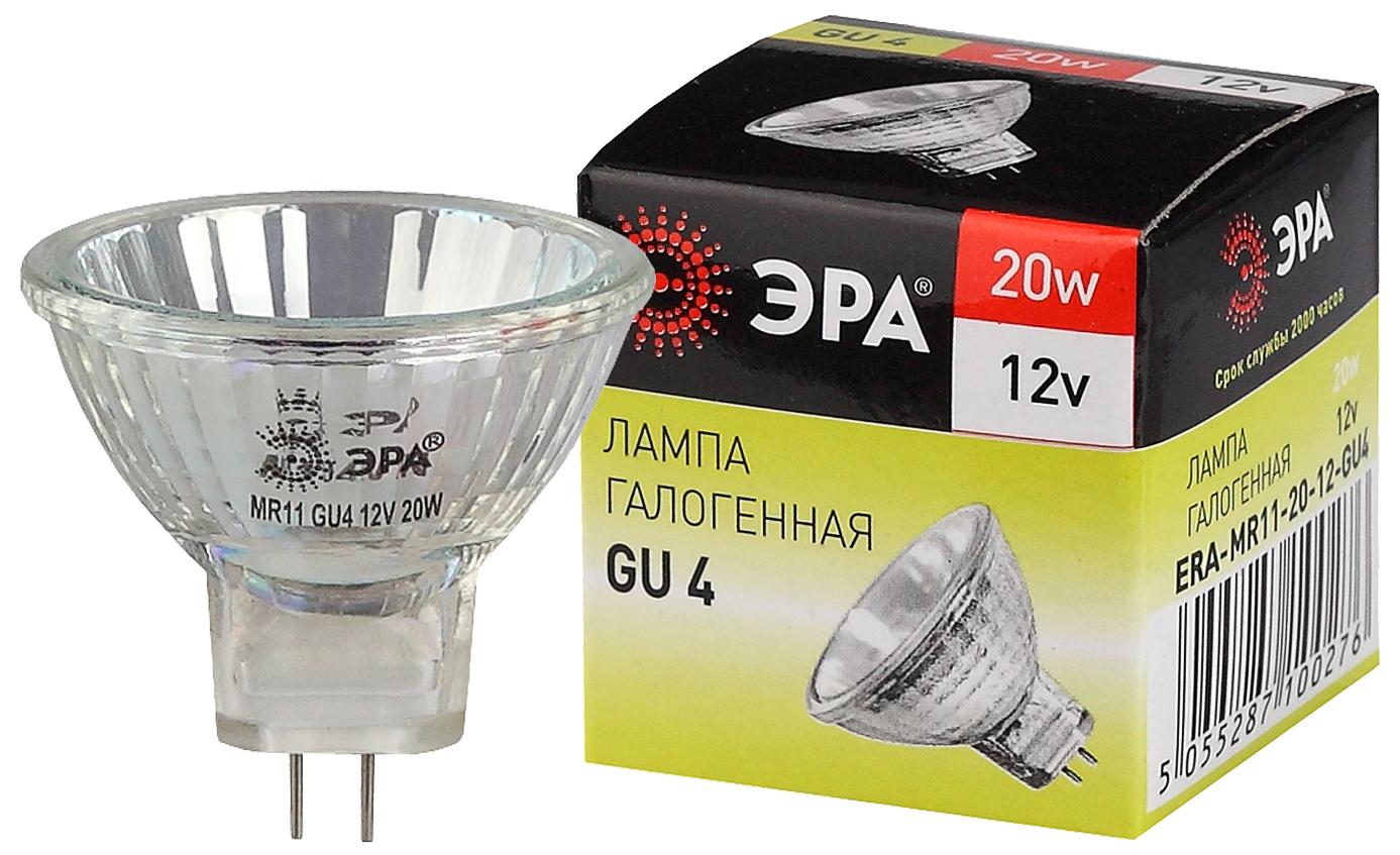 Лампа галогенная ЭРА GU4-MR11-20W-12V-30CI (1,10)