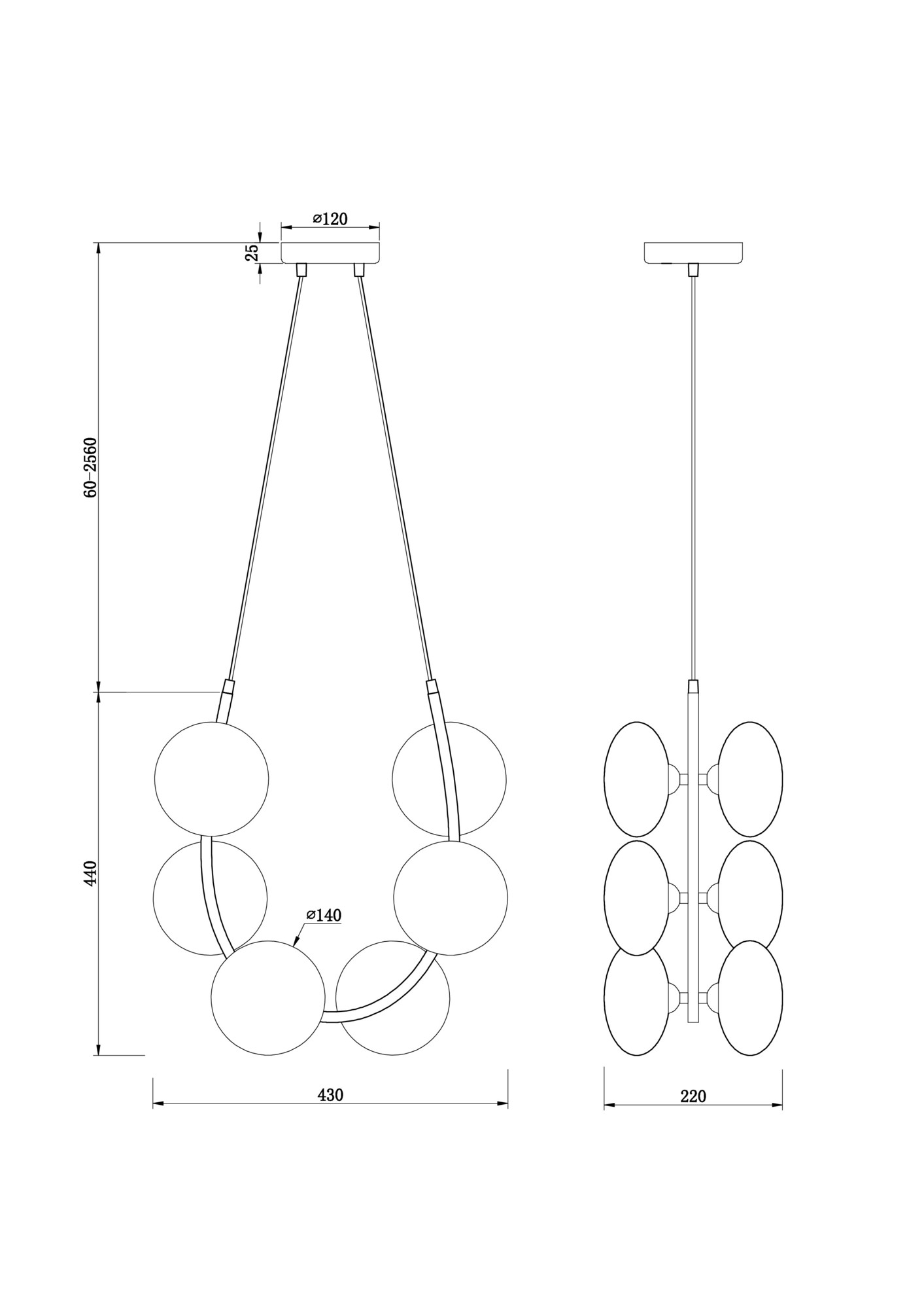 Люстра Freya FR4005PL-06B2