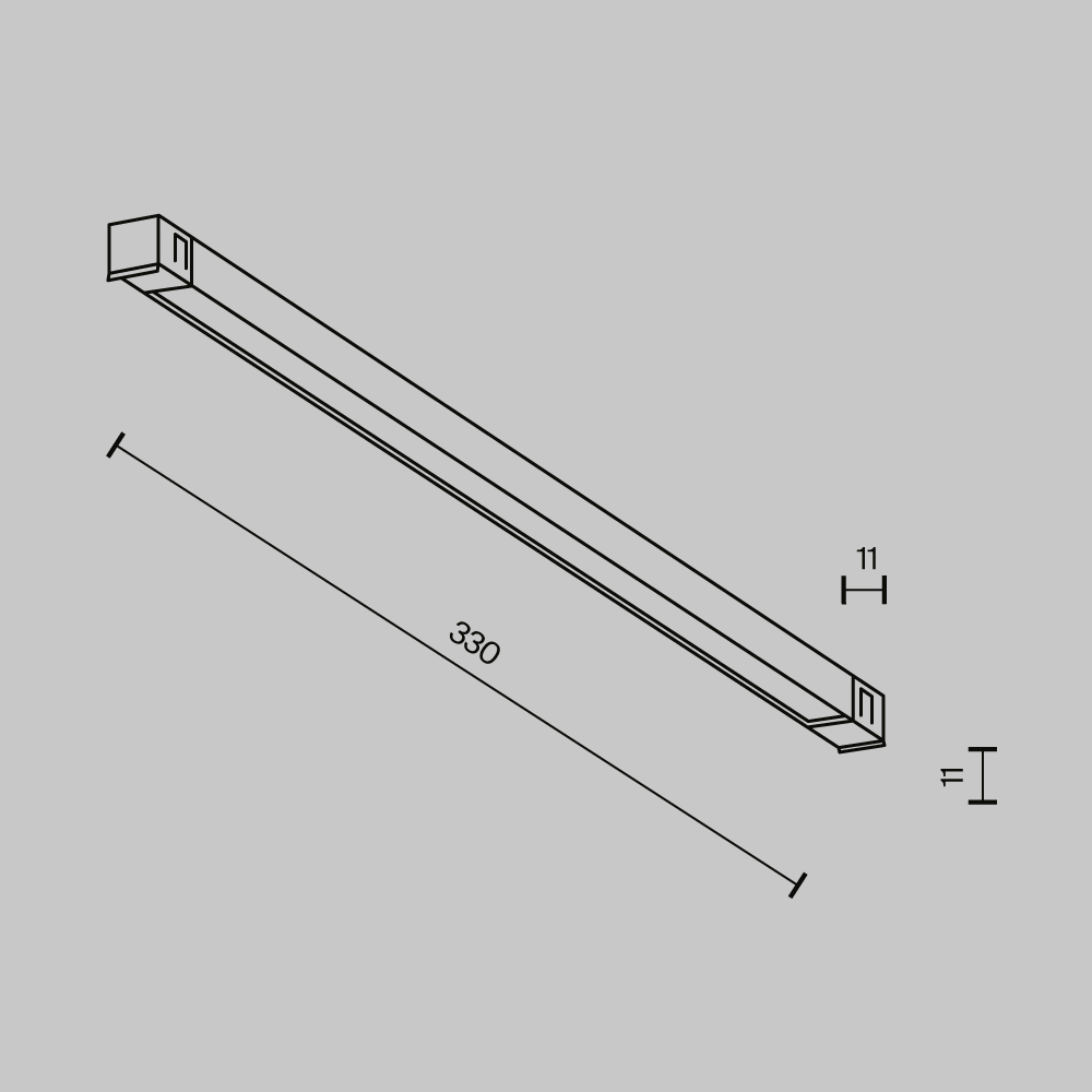 Трековый светильник Technical TR240-2-6W3K-B