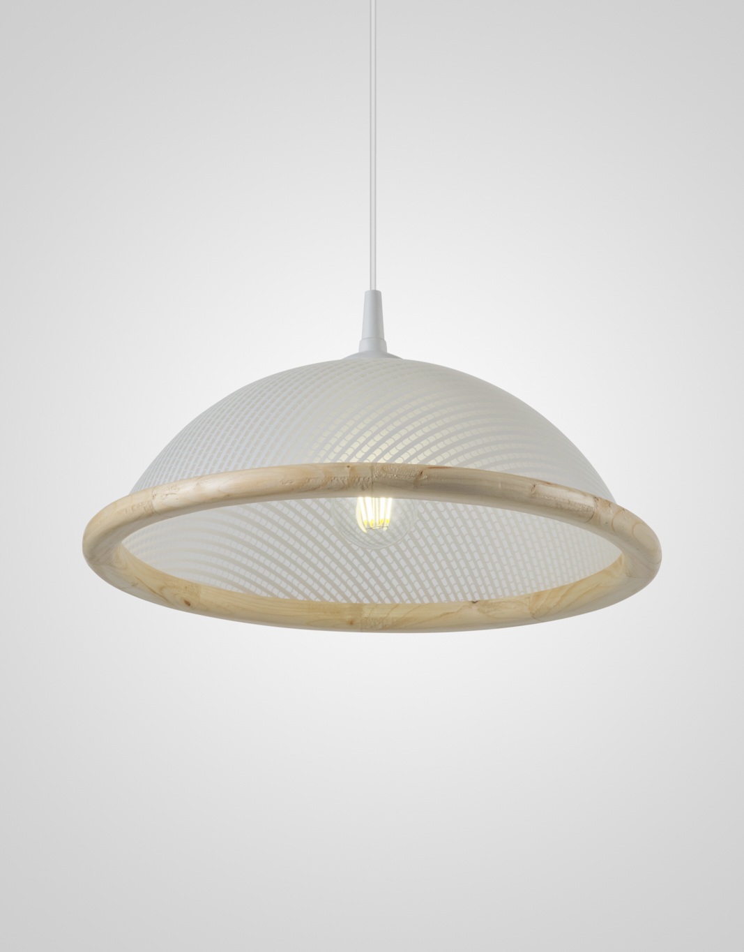 Подвесной светильник PL-010-1P-400 WT+Wood 000061871