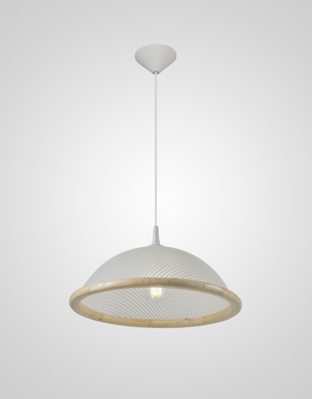 Подвесной светильник PL-010-1P-400 WT+Wood 000061871