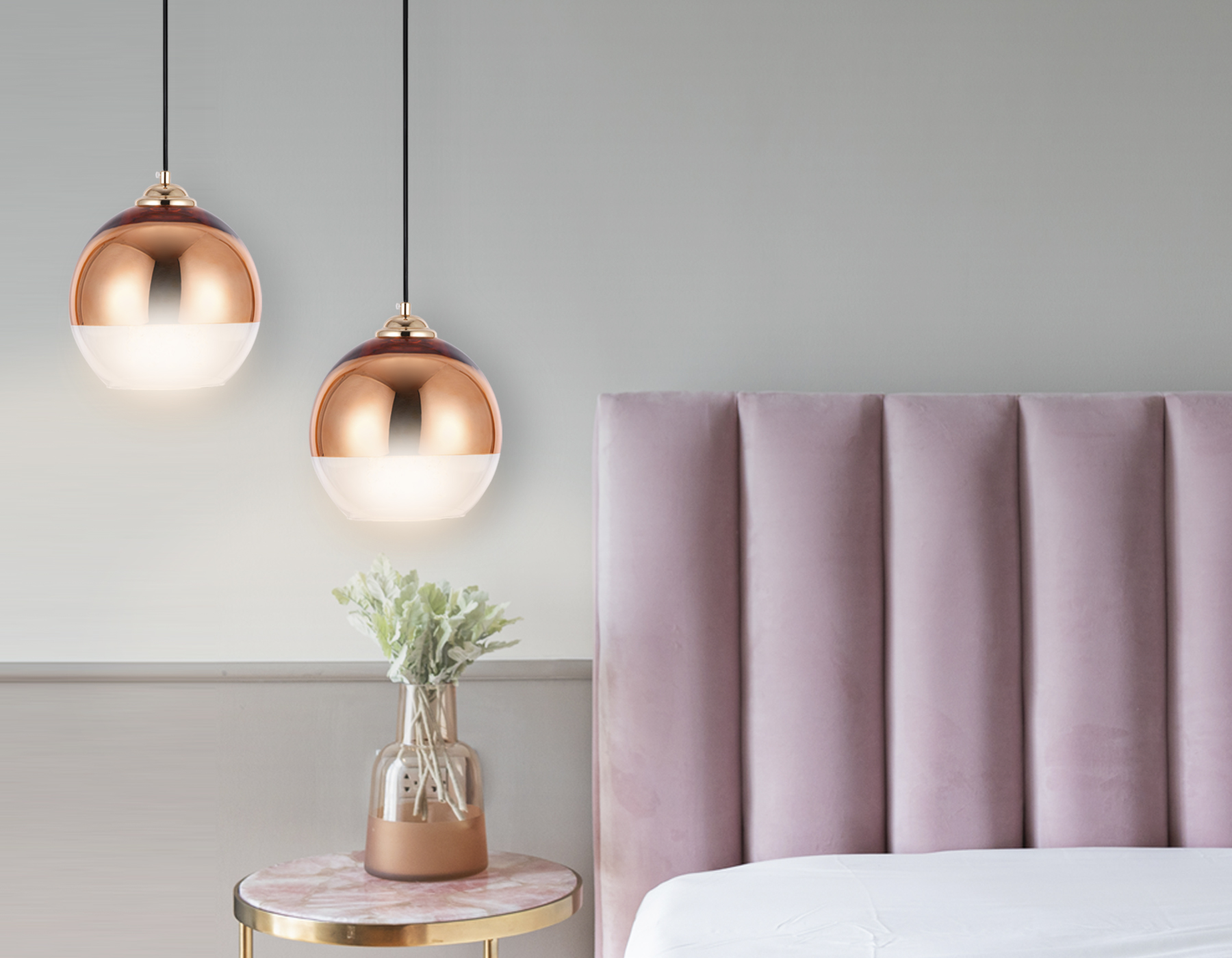 TR3603 CP/CL медь/прозрачный E27 max 40W D200*1000