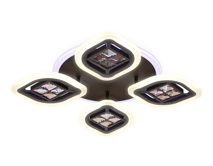 FA281/4 CF/TI кофе/янтарь 69W 530*530*80 (ПДУ РАДИО 2.4G)