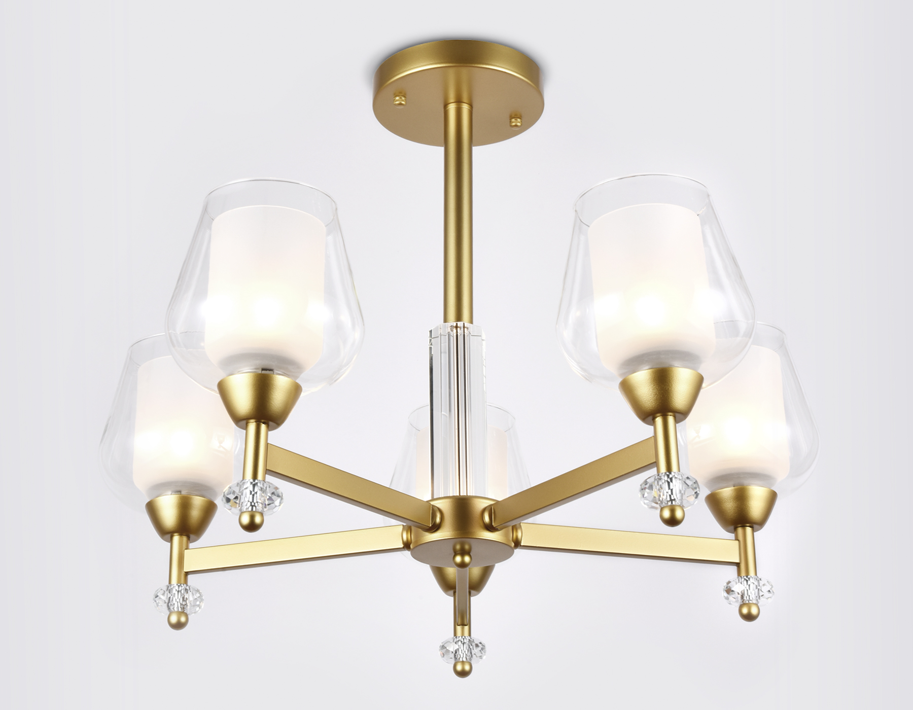 TR3154/5 GD/CL золото/прозрачный E27/5 max 40W D630*460