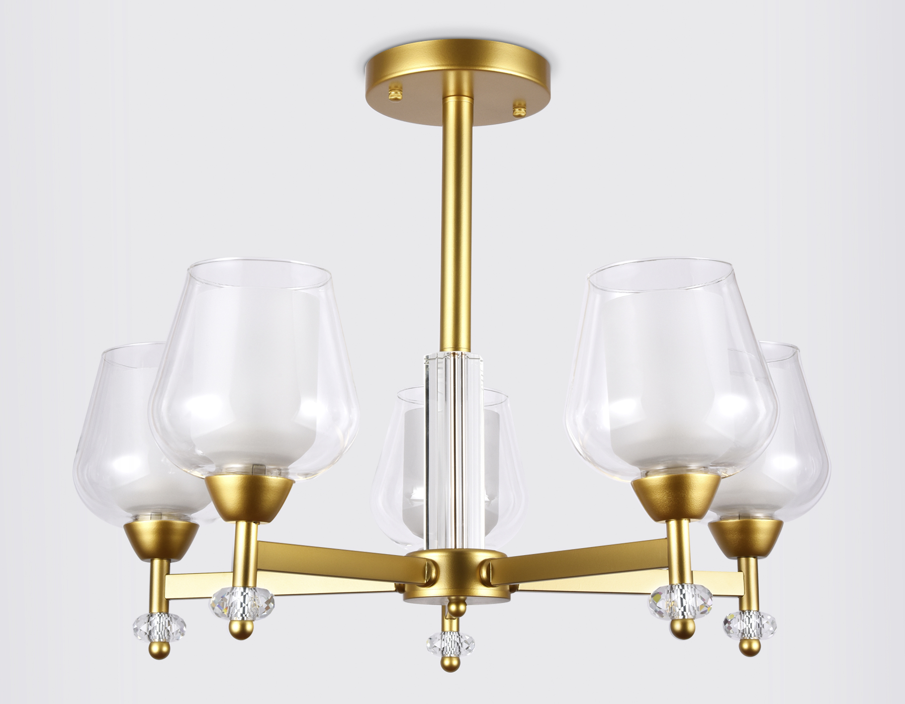 TR3154/5 GD/CL золото/прозрачный E27/5 max 40W D630*460