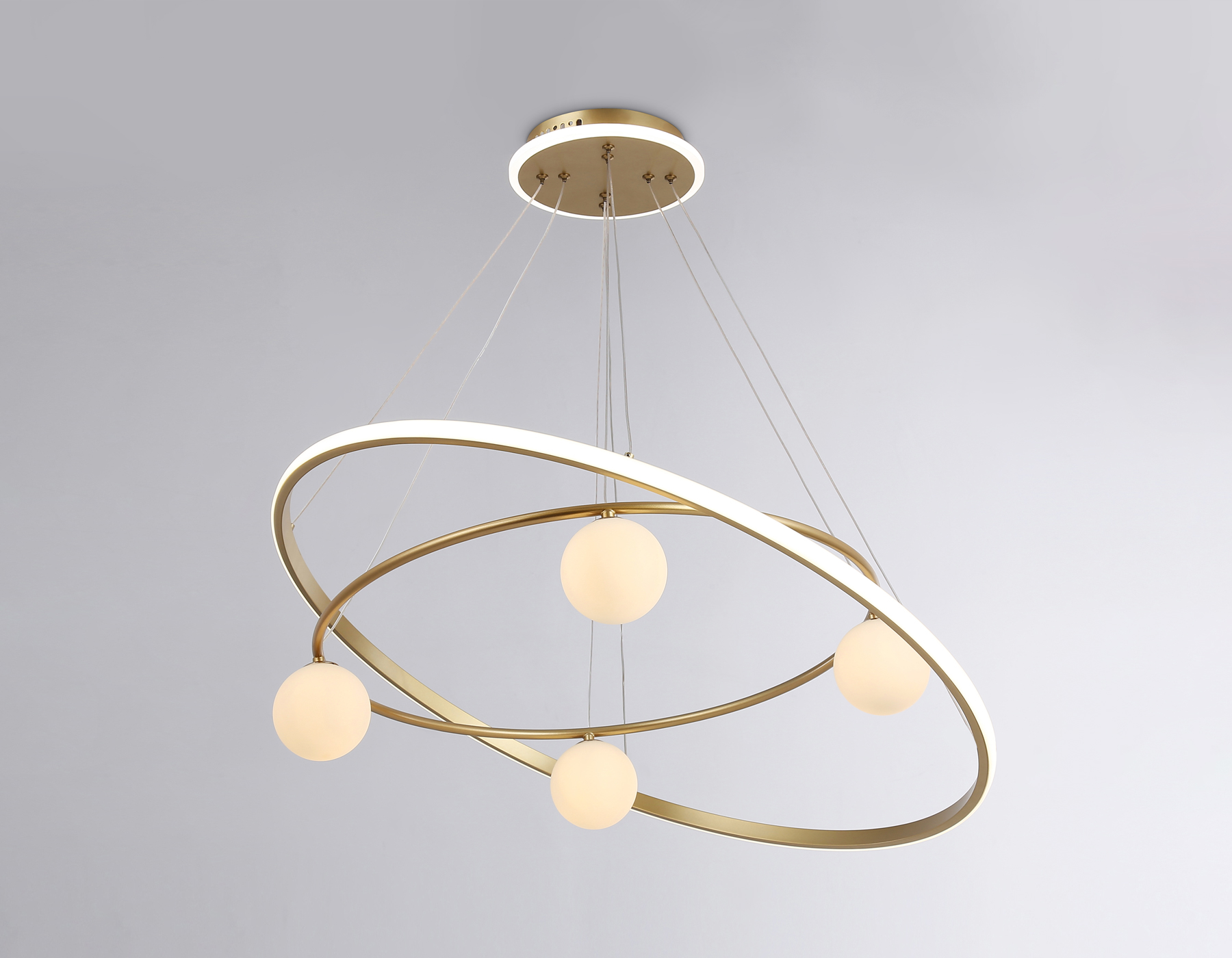 FL66328/1+4 GD золото 92W 3000K-6400K+G9/4 D800/600*1200 (ПДУ ИК)