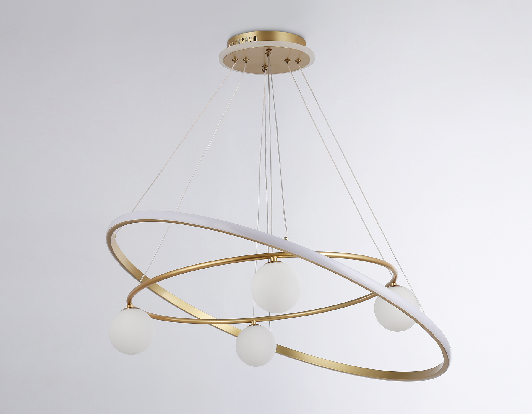 FL66328/1+4 GD золото 92W 3000K-6400K+G9/4 D800/600*1200 (ПДУ ИК)