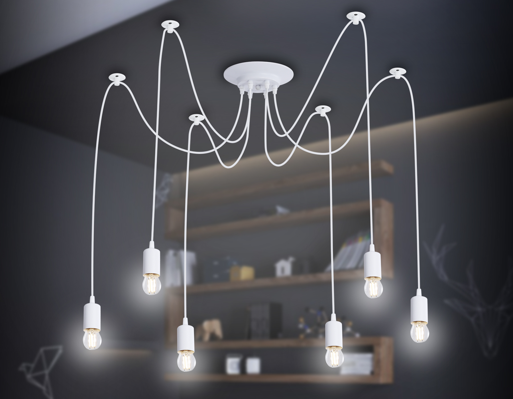 TR8177/6 WH белый E27*6 max 40W D630*910