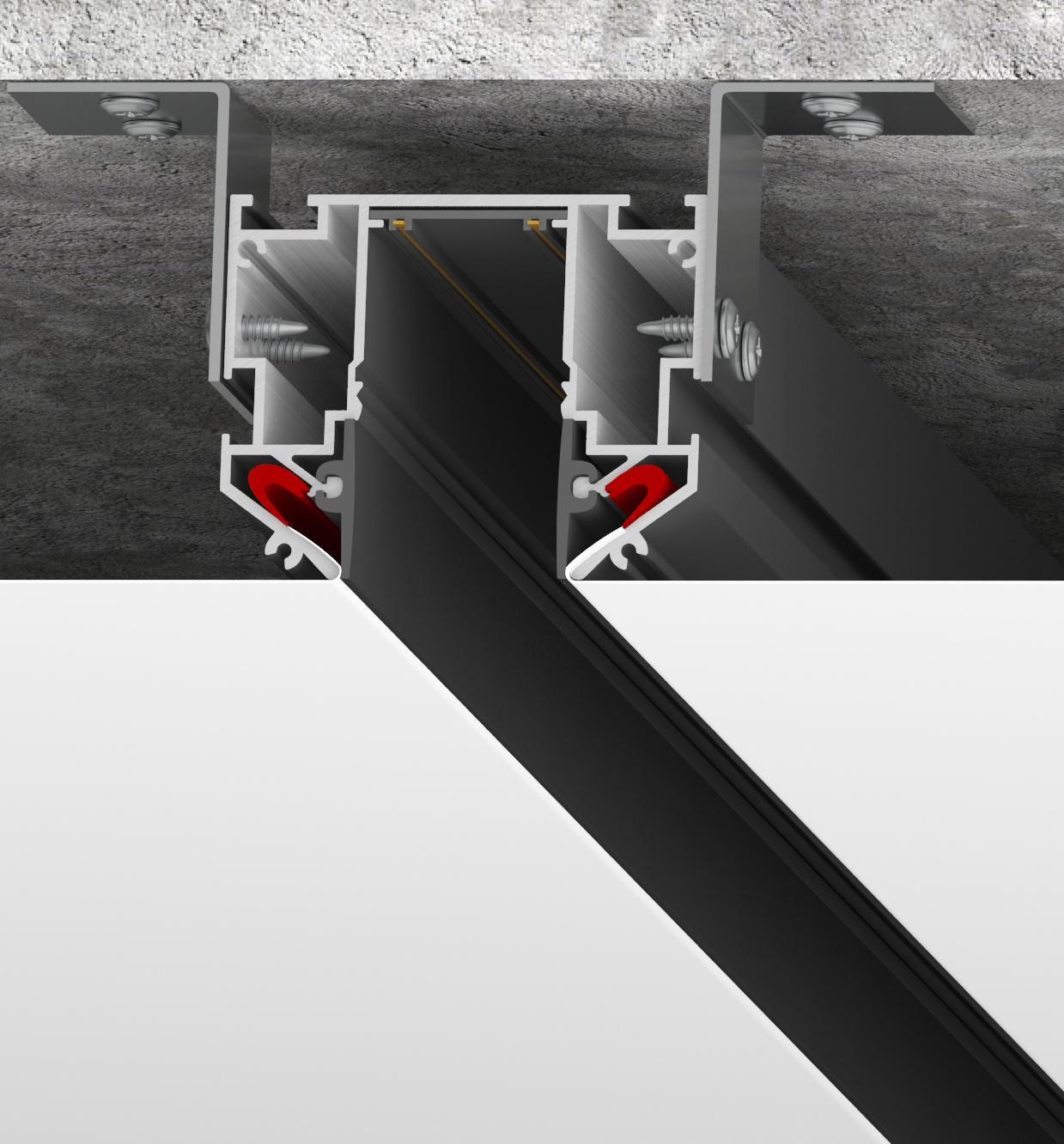 TR2022-BK Профиль-трек SMART ONE, для натяжных потолков, 2 м, алюминий, черный