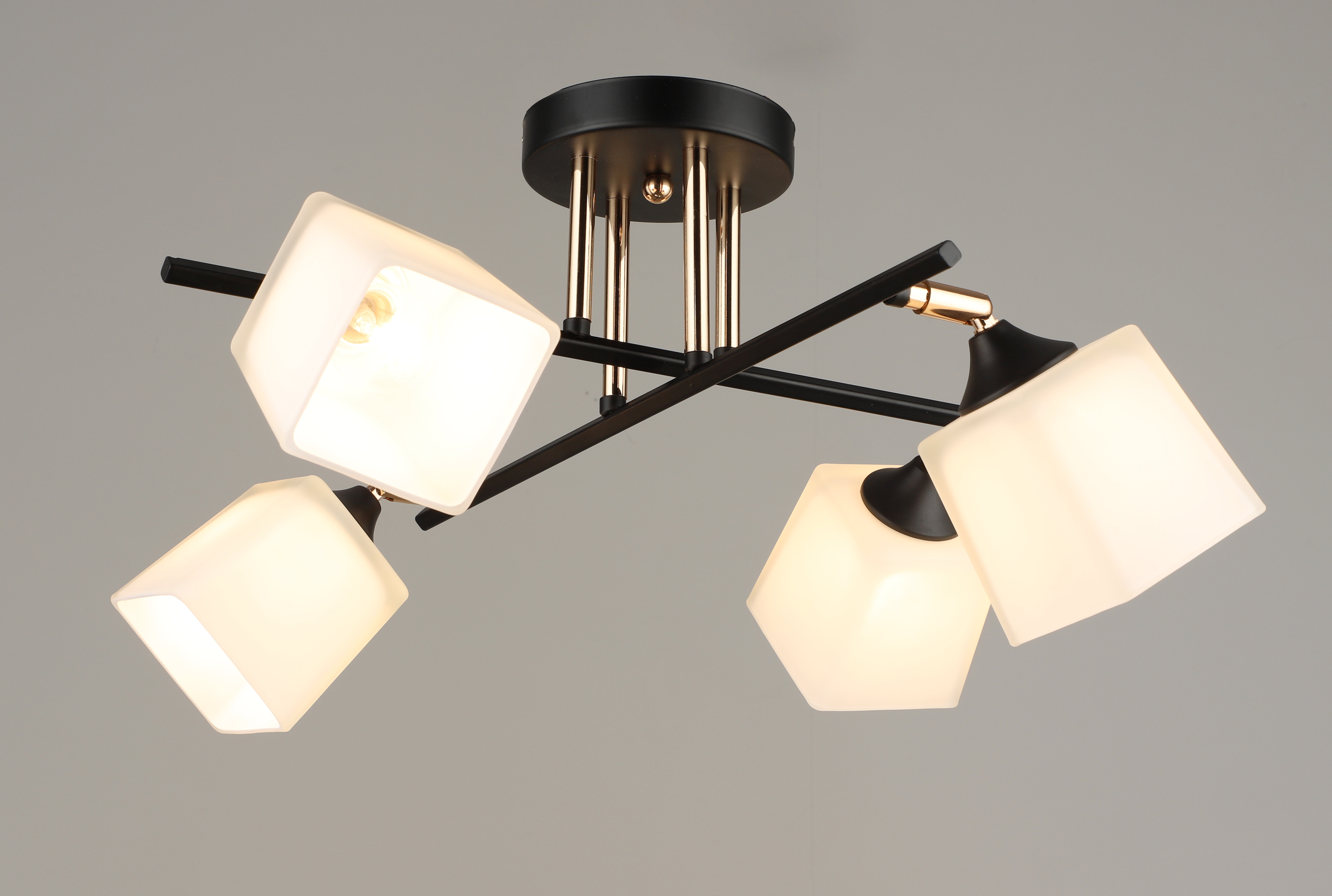 Потолочная люстра SL6886-4 BK+GD 000080213