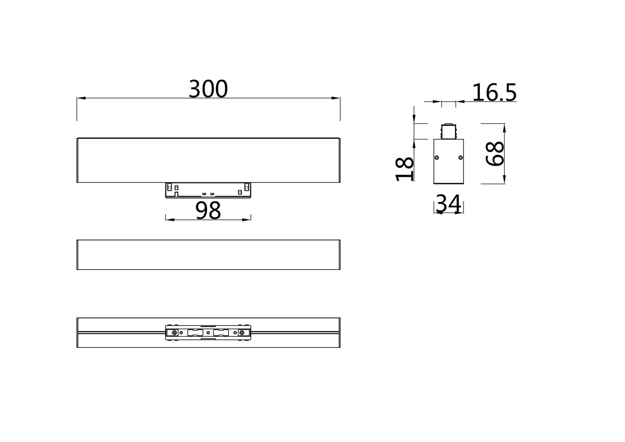 Трековый светильник Technical TR012-2-12W4K-B