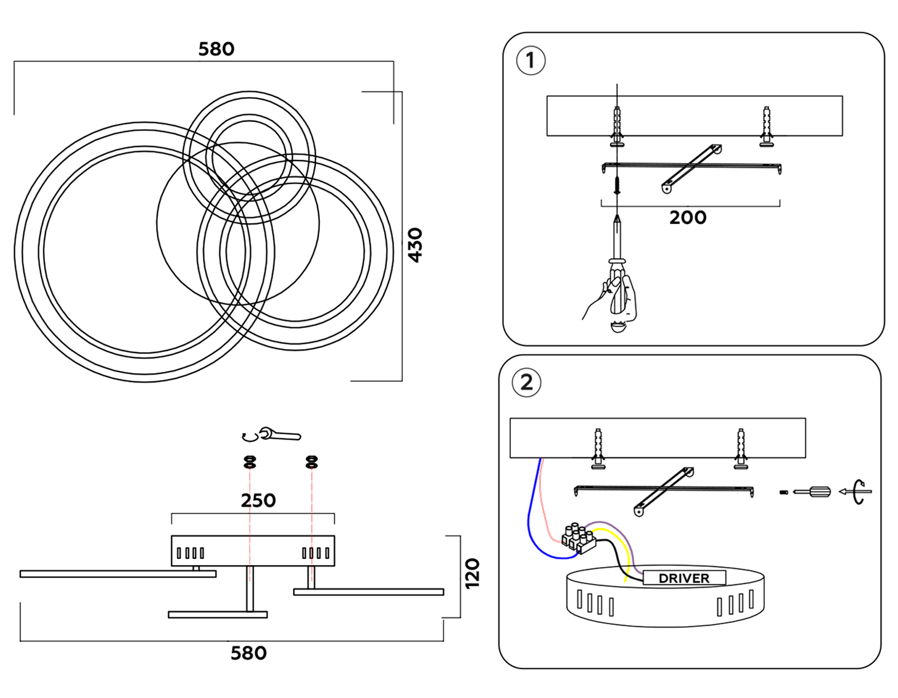FA861 WH белый 71W 540*470*105 (ПДУ РАДИО 2.4)