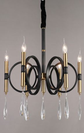 Подвесная люстра PL6526-12 BK+GD 000067370