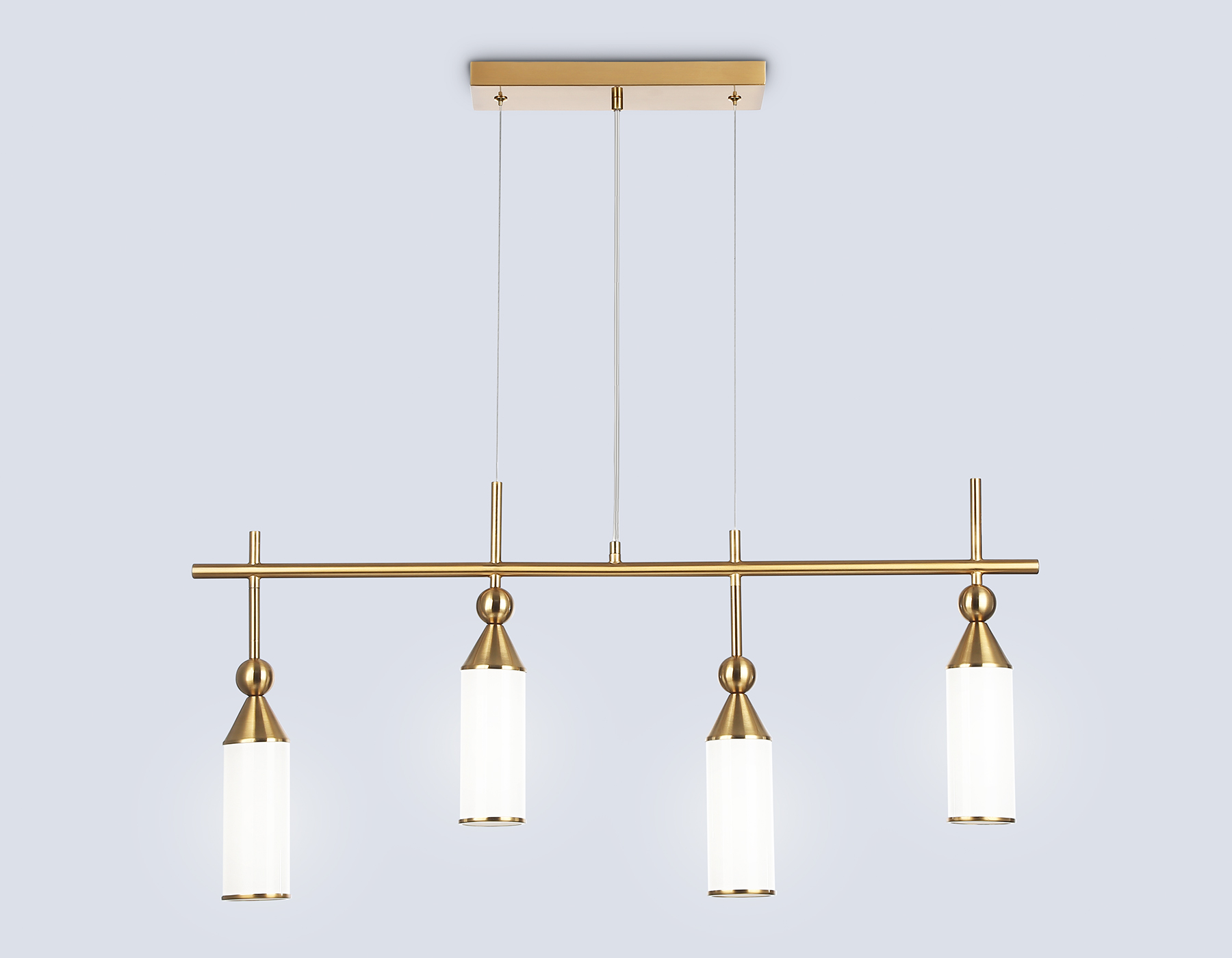 LH55274/4 BS/FR латунь/белый матовый E14*4 max 40W 845*65*1150